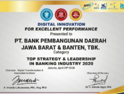 Kembali bank bjb Raih Penghargaan, Kali ini TOP Digital Innovation Award 2020