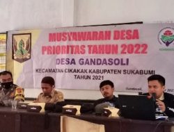 Desa Gandasoli Gelar Musdes Prioritas Tahun 2022