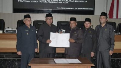 Rapat Paripurna DPRD, Bupati Sukabumi Sampaikan Pendapat Akhir atas Raperda APBD TA 2024