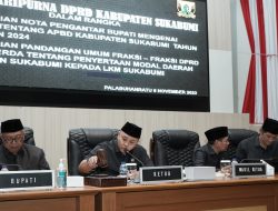DPRD Kabupaten Sukabumi Gelar Paripurna dengan Pemda, Bupati Sampaikan Nota Pengantar Raperda APBD 2024