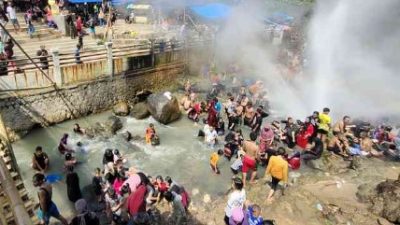 Dispar Kabupaten Sukabumi: Pengunjung Geyser Cisolok Sukabumi Meningkat Signifikan Selama Libur Lebaran 2024
